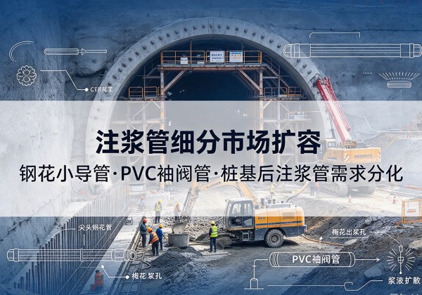 蜀山注浆管细分市场扩容，隧道钢花小导管、PVC 袖阀管、桩基后注浆管需求分化
